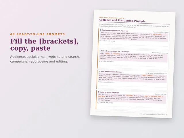 AI Prompt Playbook: Marketing & Content Edition preview