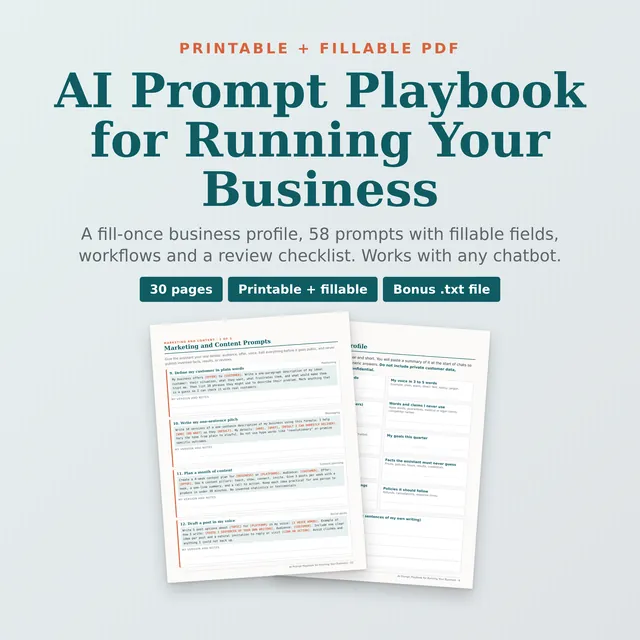 AI Prompt Playbook for Running Your Business
