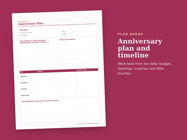 Anniversary & Date Night Planner preview