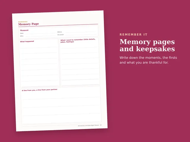 Anniversary & Date Night Planner preview