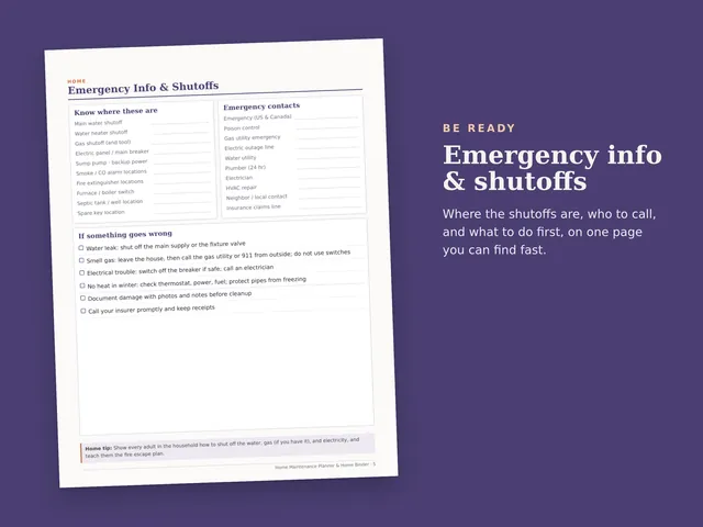 Home Maintenance Planner & Home Binder preview