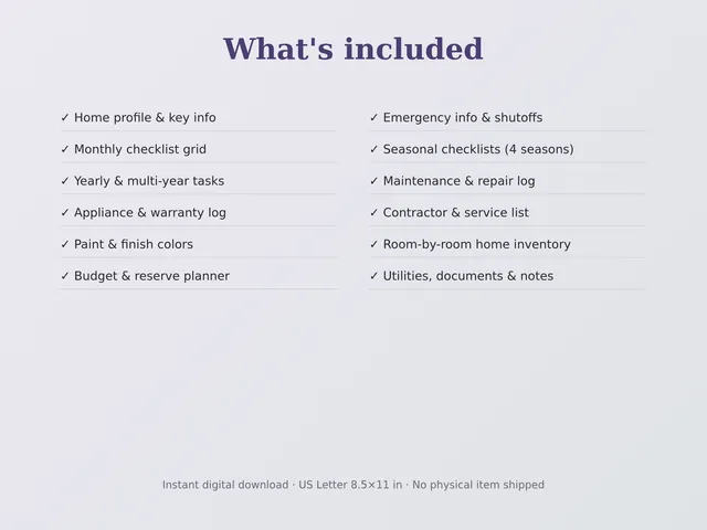 Home Maintenance Planner & Home Binder preview