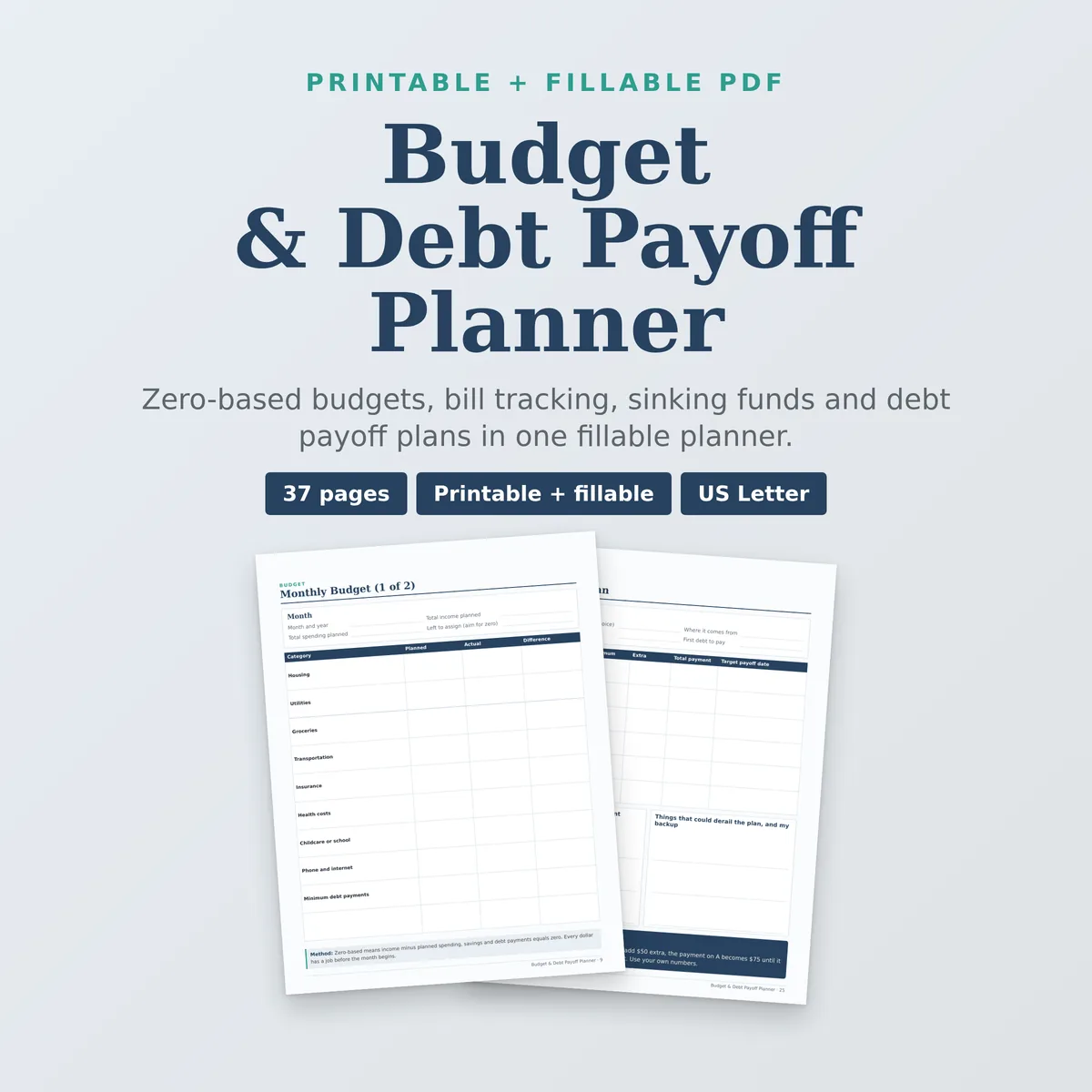 Budget & Debt Payoff Planner