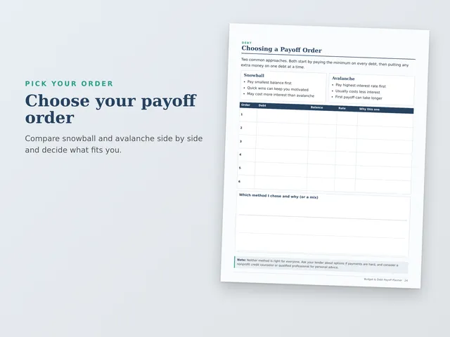 Budget & Debt Payoff Planner preview