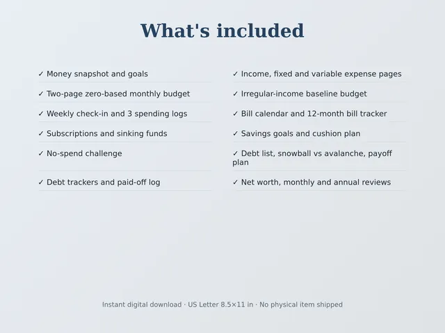 Budget & Debt Payoff Planner preview