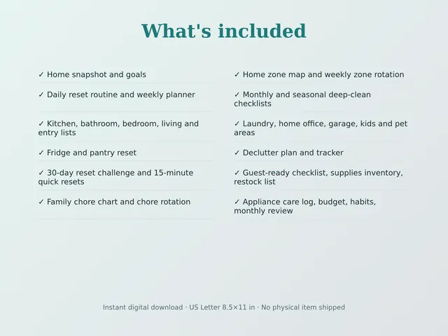 Zone Cleaning & Household Routines Binder preview