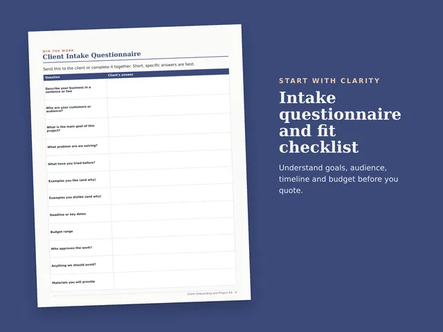 Client Onboarding & Project Kit preview