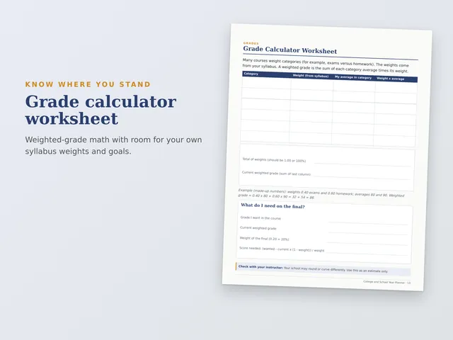 College & School Year Planner preview