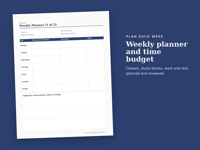 College & School Year Planner preview