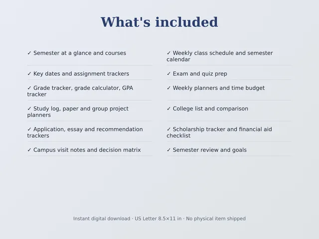College & School Year Planner preview