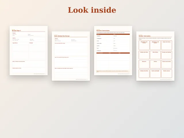 Family Cookbook Binder & Recipe Organizer preview