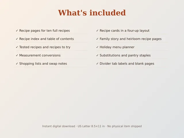 Family Cookbook Binder & Recipe Organizer preview