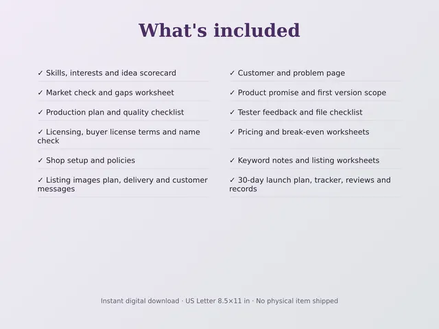 Digital Product Shop Launch Workbook preview
