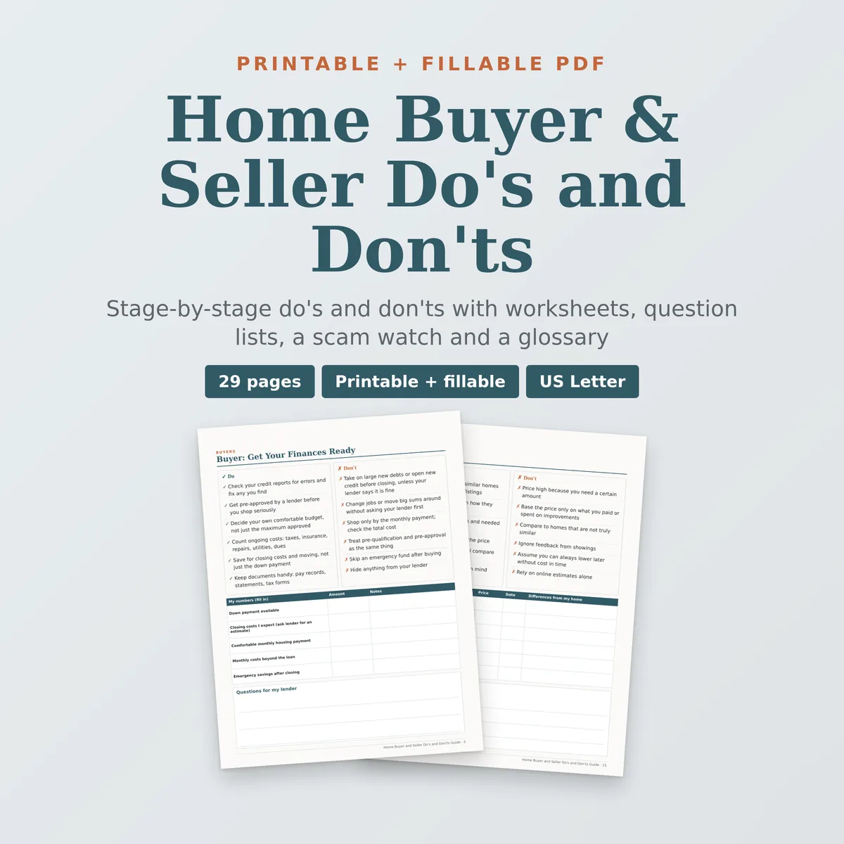 Home Buyer & Seller Do's and Don'ts Guide