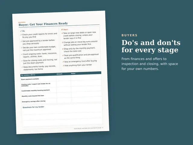 Home Buyer & Seller Do's and Don'ts Guide preview