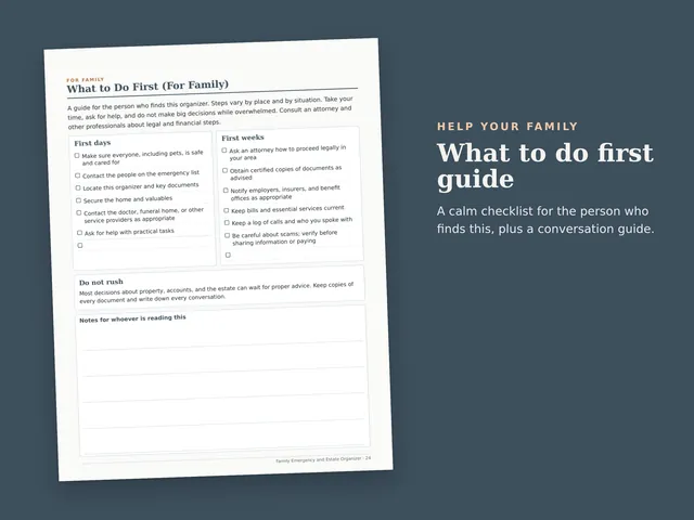 Family Emergency & Estate Organizer preview