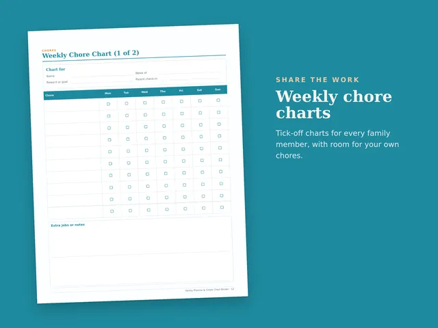 Family Planner & Chore Chart Binder preview