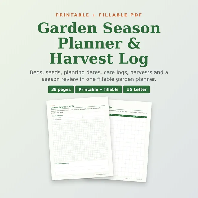 Garden Season Planner & Harvest Log