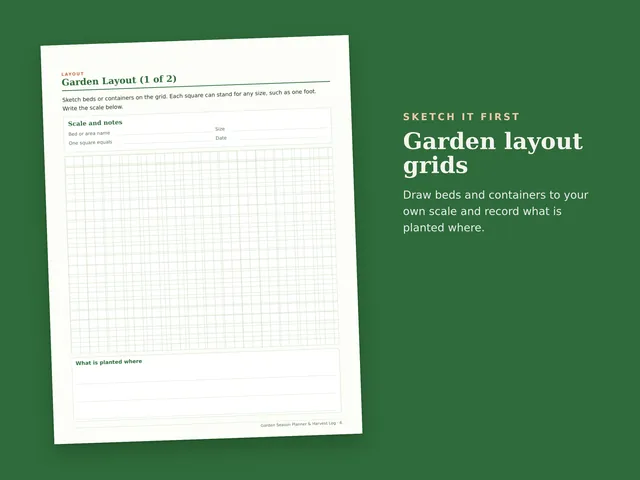 Garden Season Planner & Harvest Log preview