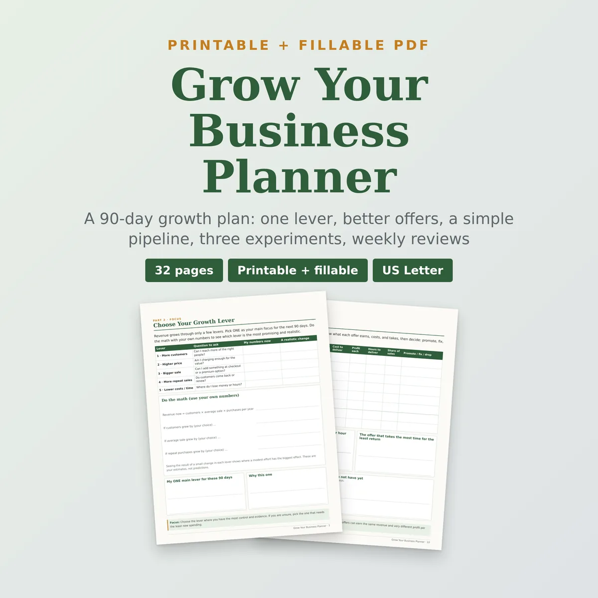 Grow Your Business Planner