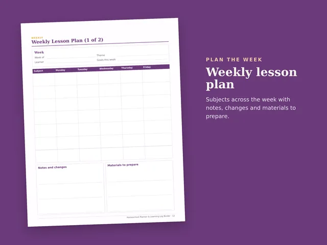 Homeschool Planner & Learning Log Binder preview