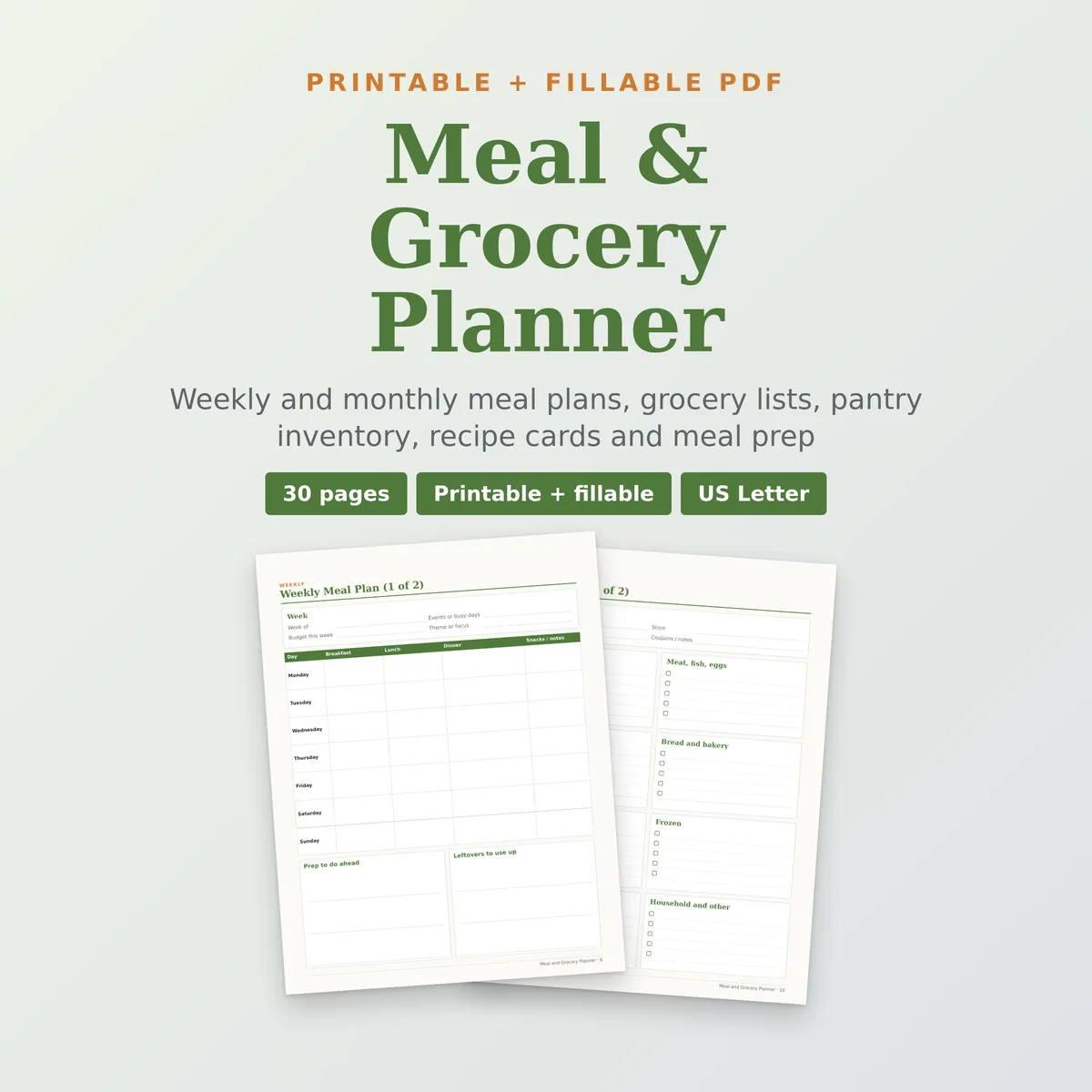 Meal & Grocery Planner