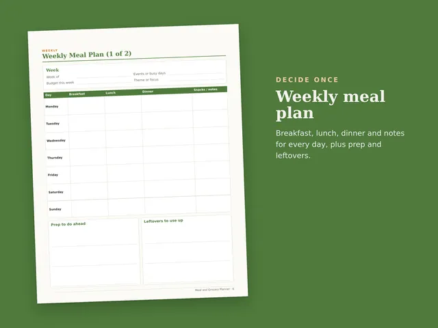 Meal & Grocery Planner preview