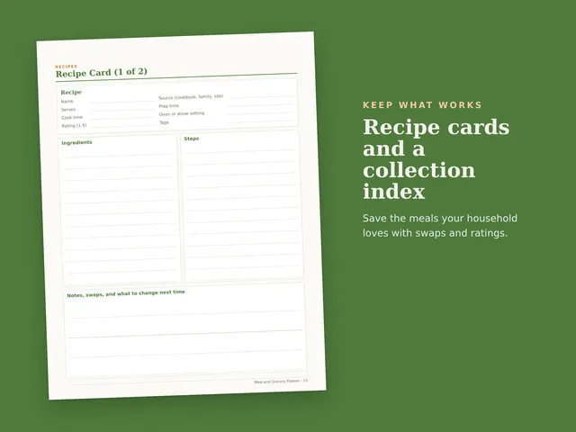 Meal & Grocery Planner preview