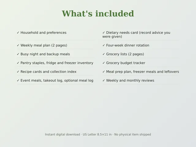 Meal & Grocery Planner preview