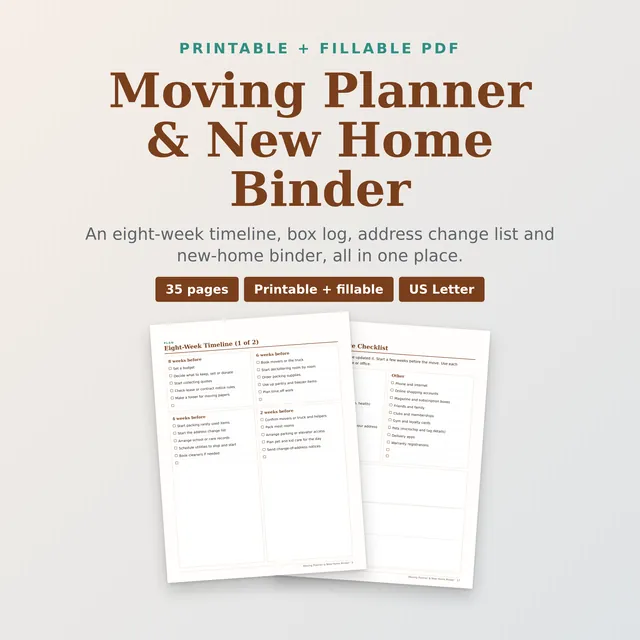 Moving Planner & New Home Binder