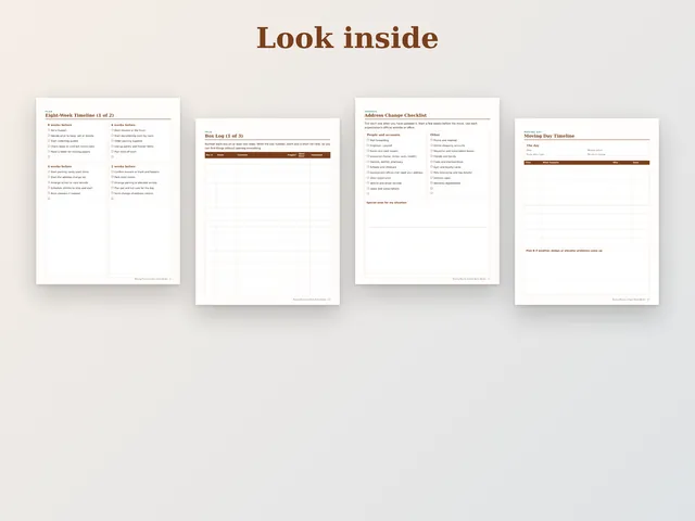 Moving Planner & New Home Binder preview