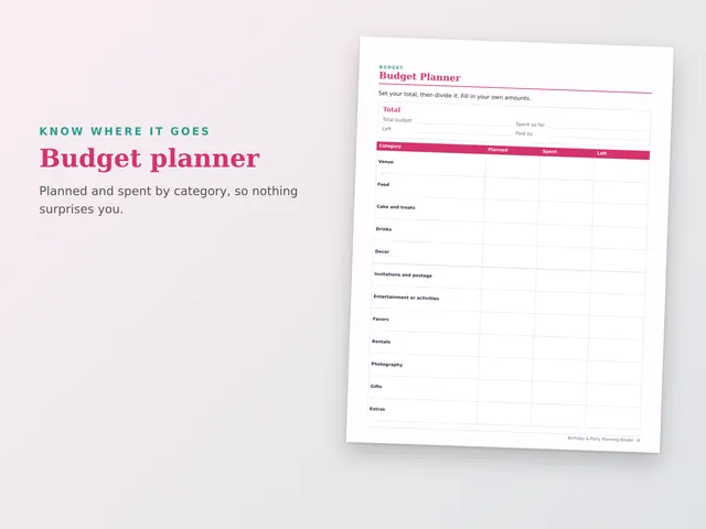 Birthday & Party Planning Binder preview