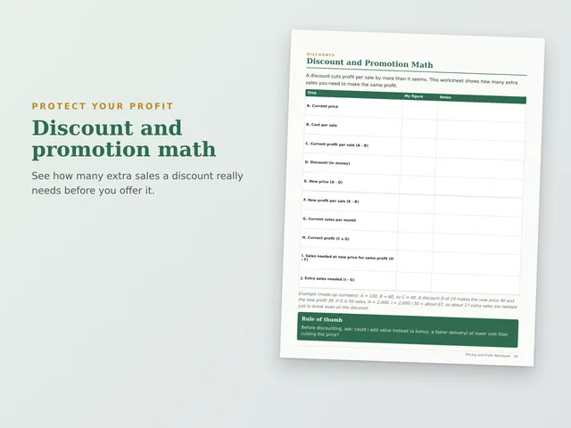 Pricing & Profit Workbook preview