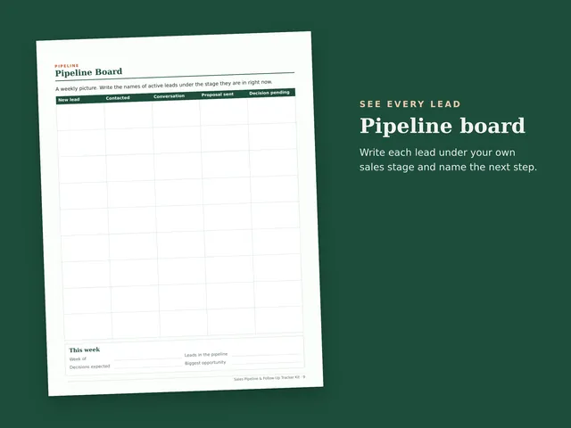 Sales Pipeline & Follow-Up Tracker Kit preview
