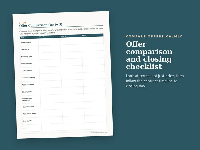Home Selling Planner preview