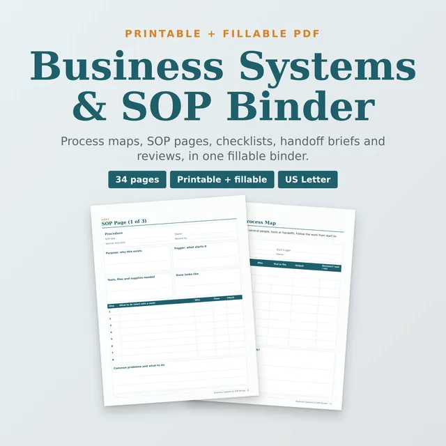 Business Systems & SOP Binder