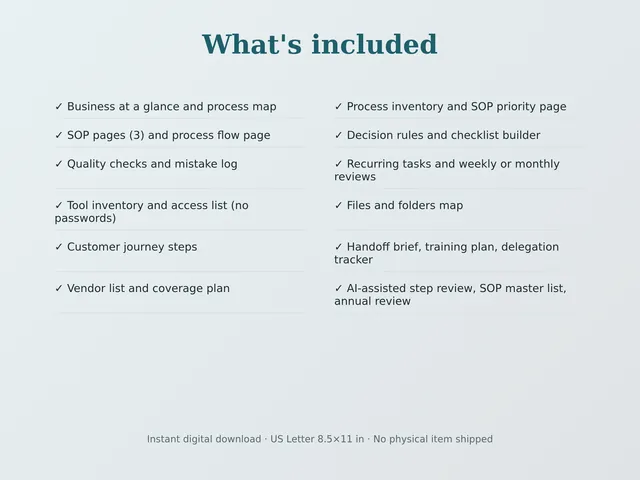 Business Systems & SOP Binder preview