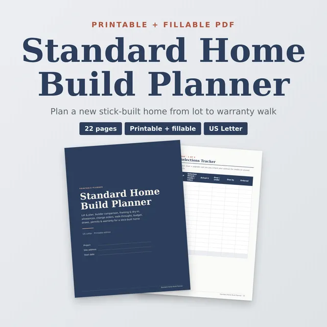Standard Home Build Planner