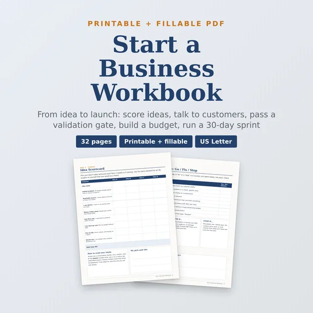 Start a Business Workbook