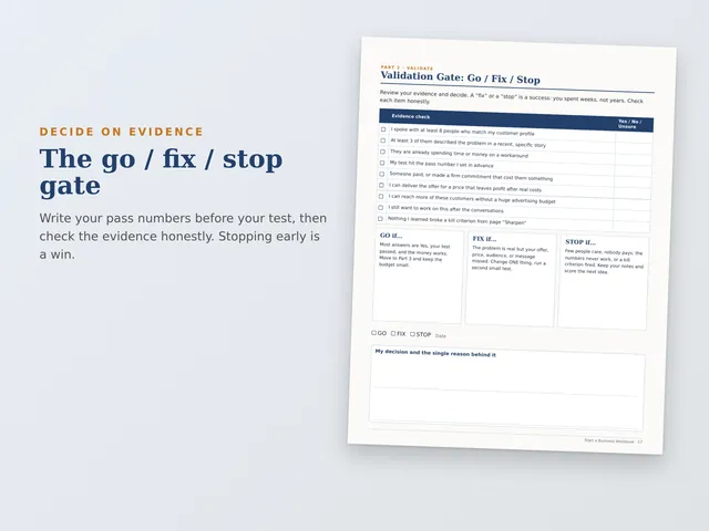 Start a Business Workbook preview