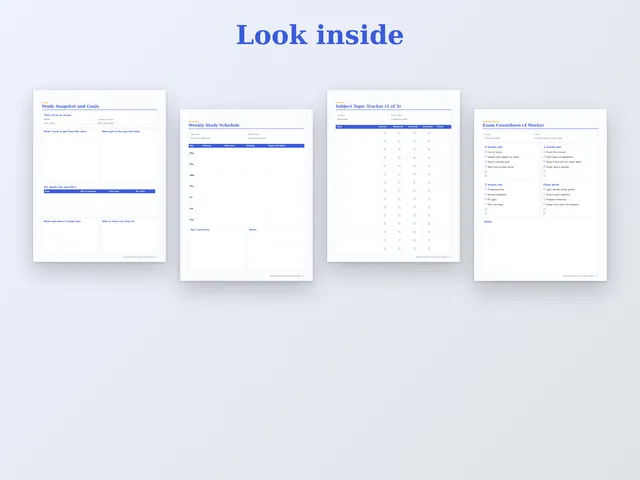 Study Schedule & Exam Prep Planner preview