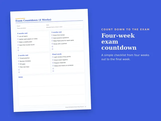 Study Schedule & Exam Prep Planner preview