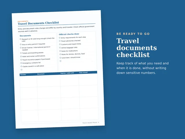 Travel & Vacation Planner preview
