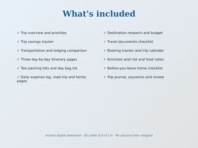 Travel & Vacation Planner preview