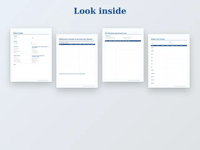 Vehicle Maintenance Log & Car Care Binder preview