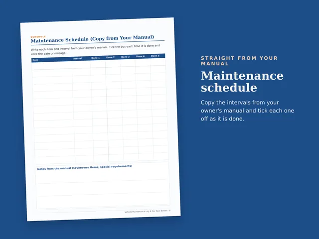 Vehicle Maintenance Log & Car Care Binder preview