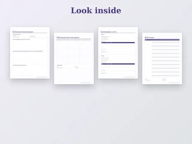 Vision Board Kit & Yearly Goal Planner preview