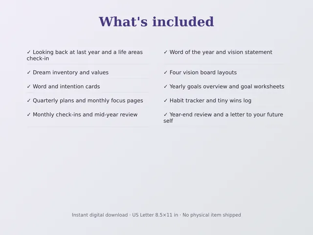 Vision Board Kit & Yearly Goal Planner preview